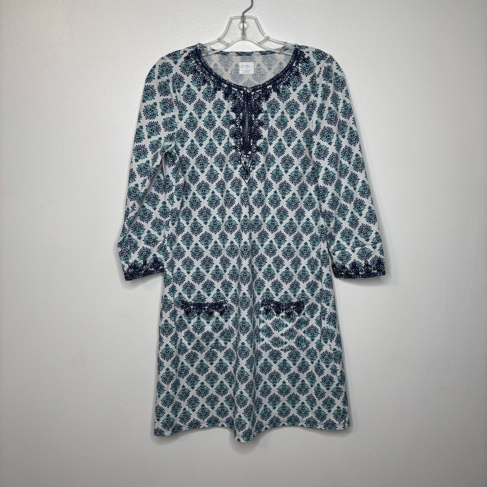 Cabana Life Embroidered Tunic Cover-Up Dress Women’s Medium UPF 50+